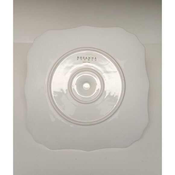 Rosanna Studio "Cheer" Square 9.5" X 9.5" Ceramic Tidbit Tray Serving Tray - Picture 4 of 7